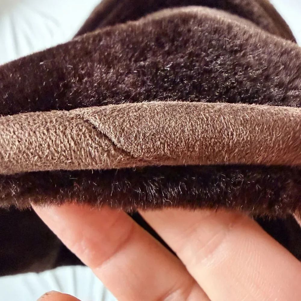 Vintage Gilly Forge London Brown Faux Fur Cloche Bucket Hat S/M Pillbox Mod Ski